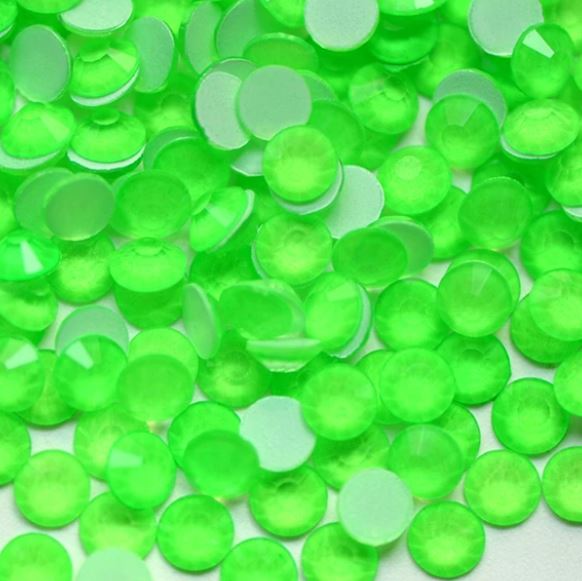 Rhinestones - Neon Green - Glass Non-Hotfix